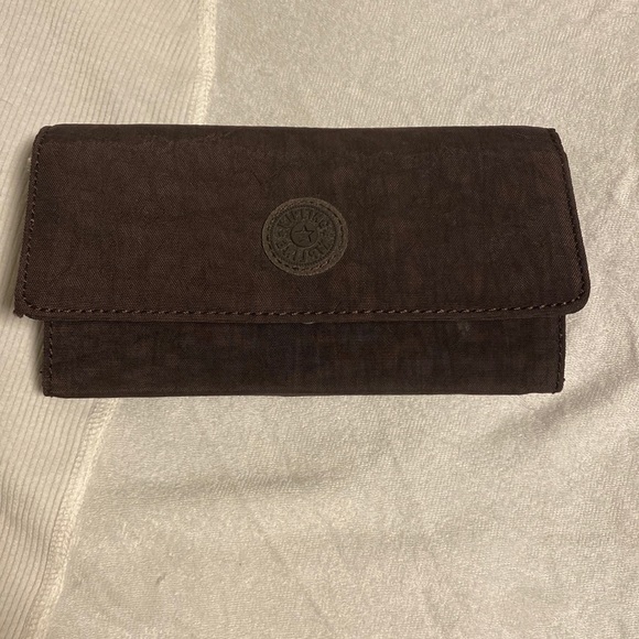 Kipling Wallet grey/brown pristine condition 14-15 cc holder - Picture 1 of 13
